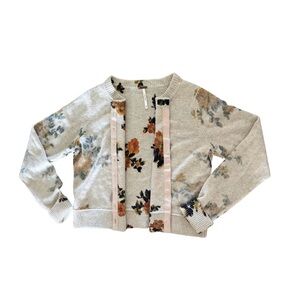 Free People Floral Cashmere Blend Multicolor Knit Sweater